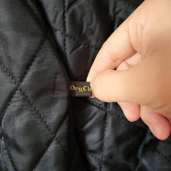 Lauren Ralph Lauren Red Black Plaid Wool Coat Quilted Lined Classic Overcoat - Picture 7 of 9